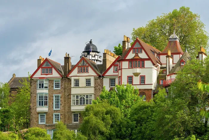 Framed Print : Houses at Ramsay Garden, UNESCO, Old Town, Edinburgh, Lothian, Scotland, UK