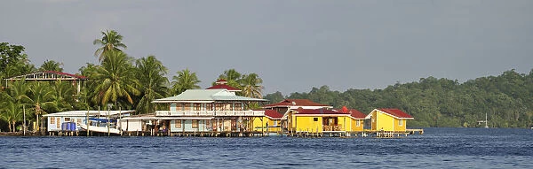 Houses on the water at Bocas del Toro, Panama, Central America
