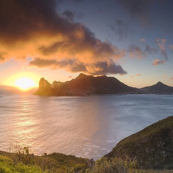 Hout Bay at sunset, Cape Town, Western Cape, South Africa