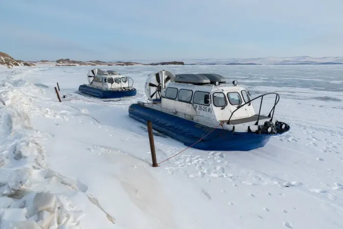 Framed Print : Two hovercrafts on the bank of the lake Baikal, Irkutsk region, Siberia, Russia Framed Print : Two hovercrafts on the bank of the lake Baikal, Irkutsk region, Siberia, Russia