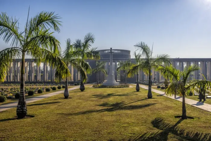 Framed Print : Htauk Kyant War Memorial Cemetery in Yangon, Myanmar