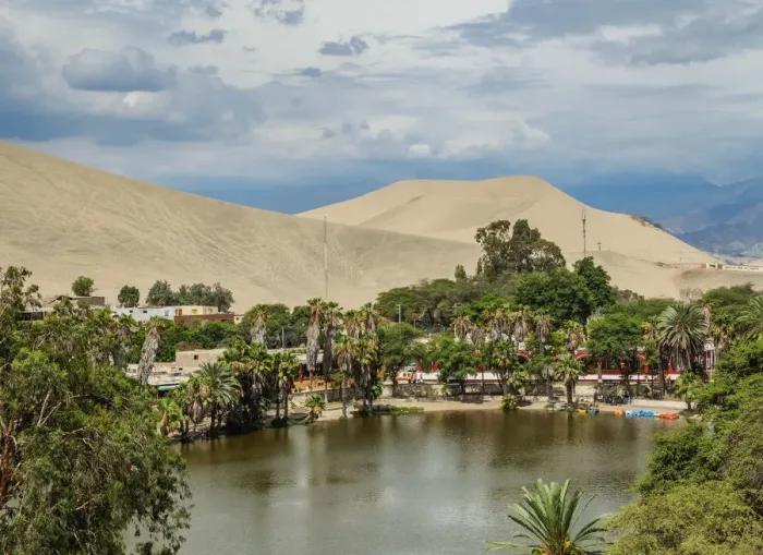 Framed Print : Huacachina Oasis and Lake, Ica Region, Peru Framed Print : Huacachina Oasis and Lake, Ica Region, Peru