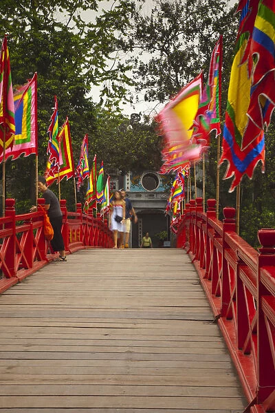 Huc Bridge, Hoan Kiem Lake, Hanoi, Vietnam