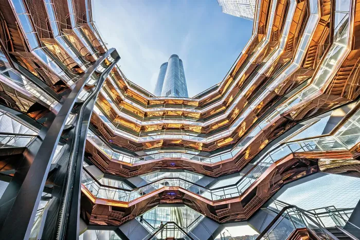 Framed Print : Hudson Yards, and The Vessel Looking up from inside the Vessel Midtown, Manhattan, New York City, USA Framed Print : Hudson Yards, and The Vessel Looking up from inside the Vessel Midtown, Manhattan, New York City, USA