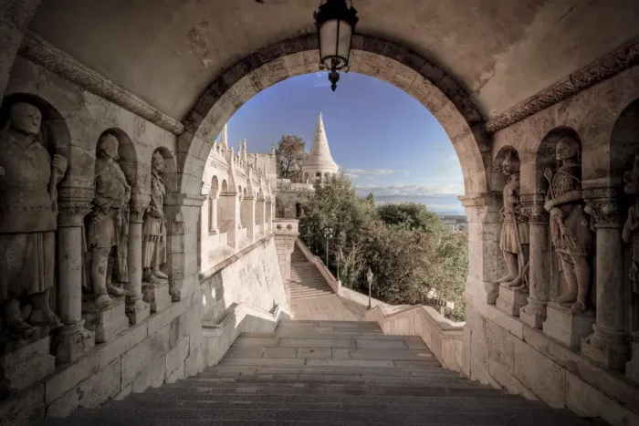 Framed Print : Hungary, Budapest, Fishermans Bastion
