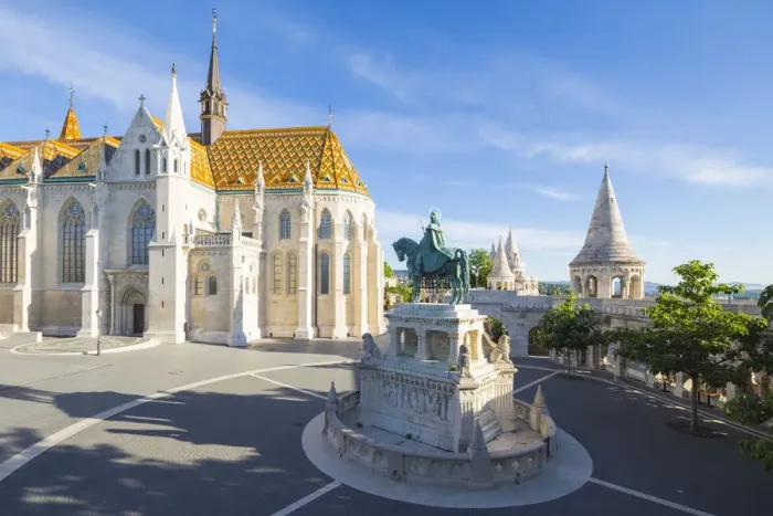 Framed Print : Hungary, Central Hungary, Budapest. St. Matthias Church and St Stephen Statue are Framed Print : Hungary, Central Hungary, Budapest. St. Matthias Church and St Stephen Statue are