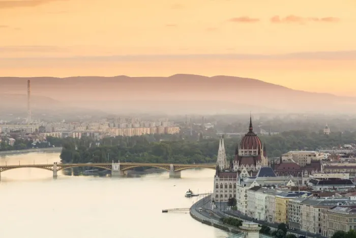 Framed Print : Hungary, Central Hungary, Budapest. Sunrise over Budapest and the Danube from Gellert Framed Print : Hungary, Central Hungary, Budapest. Sunrise over Budapest and the Danube from Gellert