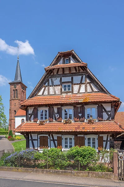 Hunspach, most popular village in France in 2020, Bas-Rhin, Alsace, Alsace-Champagne-Ardenne-Lorraine, Grand Est, France