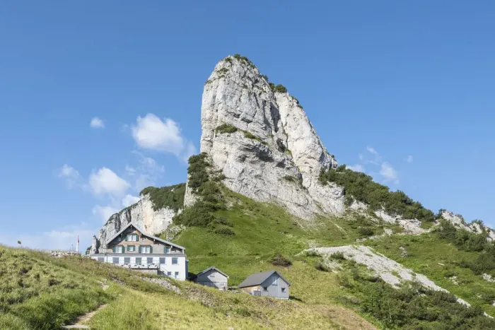 Framed Print : The hut of Saxer Lucke, Appenzell Canton, Alpstein Range, Switzerland