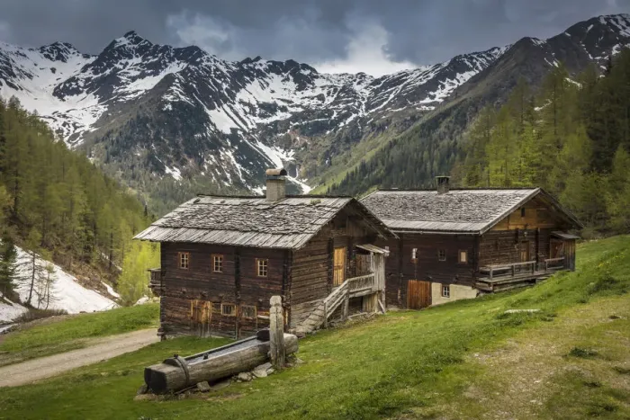 Framed Print : Huts of the Oberalleralm (1, 870 m) in the rear Villgratental, view to the Riesenspitze (2, 774 m), East Tyrol, Tyrol, Austria Framed Print : Huts of the Oberalleralm (1, 870 m) in the rear Villgratental, view to the Riesenspitze (2, 774 m), East Tyrol, Tyrol, Austria