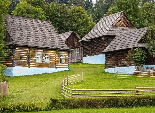 Huts in Open Air Museum at Stara Lubovna, Presov Region, Slovakia