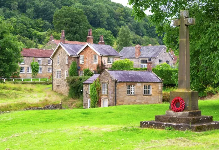 Framed Print : Hutton-le-Hole, a picturesque and historic village in the North York Moors National Park, North Yorkshire, England Framed Print : Hutton-le-Hole, a picturesque and historic village in the North York Moors National Park, North Yorkshire, England