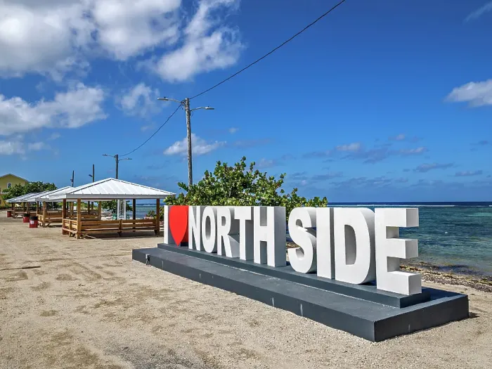 Framed Print : I Love North Side Sign on Grand Cayman, Cayman Islands, British West Indies