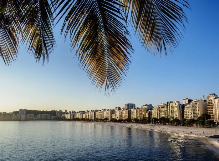 Framed Print : Icarai Beach and Neighbourhood, Niteroi, State of Rio de Janeiro, Brazil