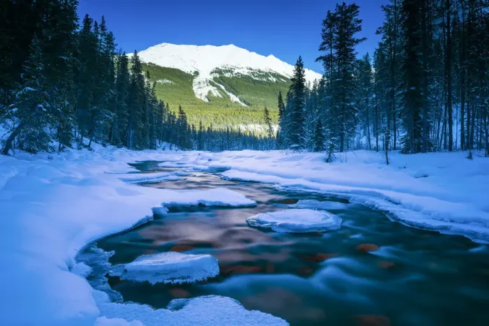 Framed Print : Ice Formations on Sunwapta River, Jasper National Park, Aberta, Canada Framed Print : Ice Formations on Sunwapta River, Jasper National Park, Aberta, Canada