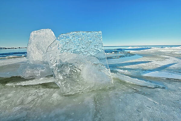 Ice on Lake Winnipeg Grand Marais, Manitoba, Canada