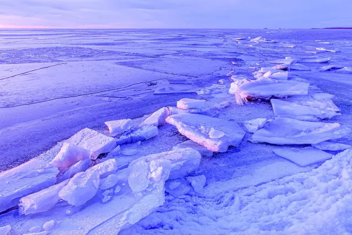 Framed Print : Ice on Lake Winnipeg at sunset, Balsam Bay, Manitoba, Canada Framed Print : Ice on Lake Winnipeg at sunset, Balsam Bay, Manitoba, Canada