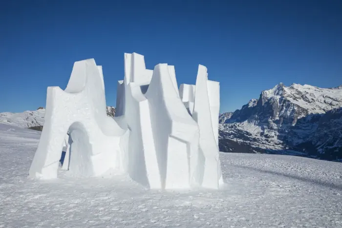 Framed Print : Ice sculpture, Mannlichen, Jungfrau Region, Berner Oberland, Switzerland