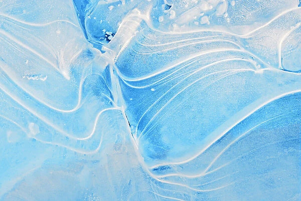 Ice detail in the Seine River , Winnipeg, Manitoba, Canada