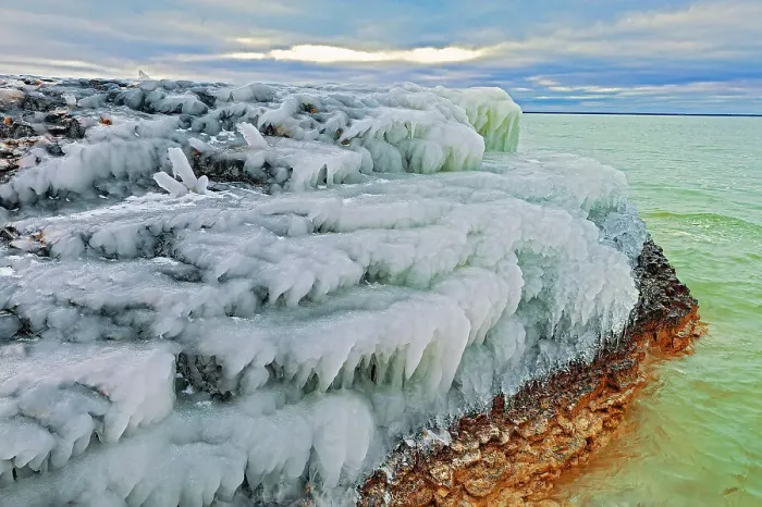 Framed Print : Ice on shore of Lake Manitoba, Steep Rock Provincial Park, Manitoba, Canada Framed Print : Ice on shore of Lake Manitoba, Steep Rock Provincial Park, Manitoba, Canada