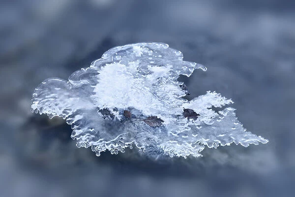Ice structures at brook - Germany, Bavaria, Upper Bavaria, Garmisch-Partenkirchen