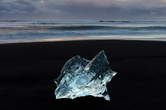 Framed Print : Iceberg on black sand beach, near Jokulsarlon glacial lagoon, Iceland Framed Print : Iceberg on black sand beach, near Jokulsarlon glacial lagoon, Iceland