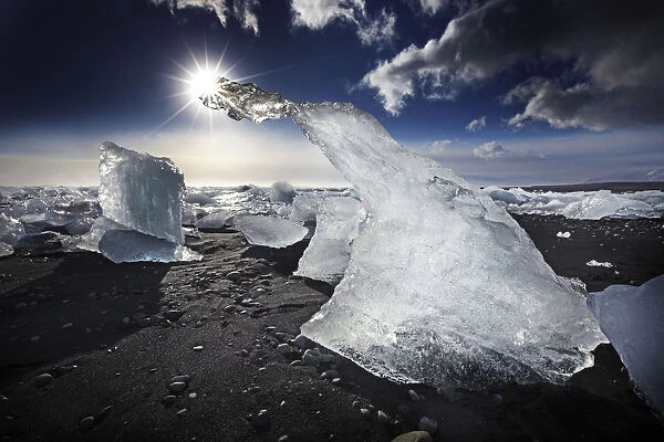Icebergs on Jokulsarlon Beach, Iceland