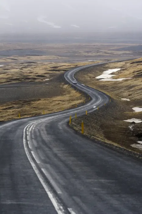 Framed Print : Iceland. Bending road Framed Print : Iceland. Bending road