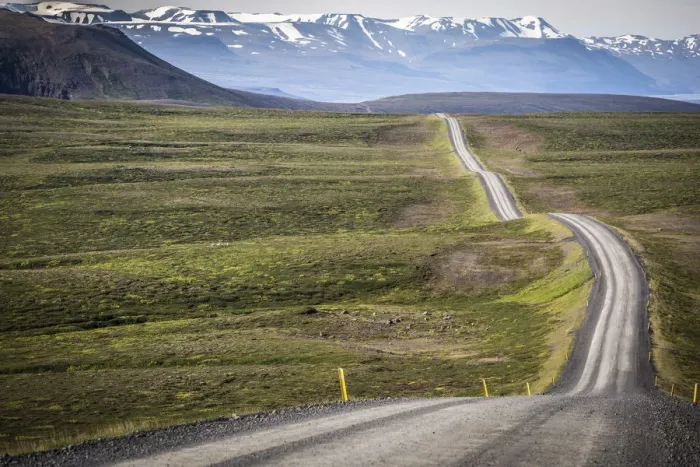 Framed Print : Iceland, curved and rugged road to the glacier Framed Print : Iceland, curved and rugged road to the glacier