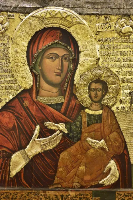 Framed Print : Icon in the National Archaeological Museum, former Sofias Buyuk Mosque. Sofia