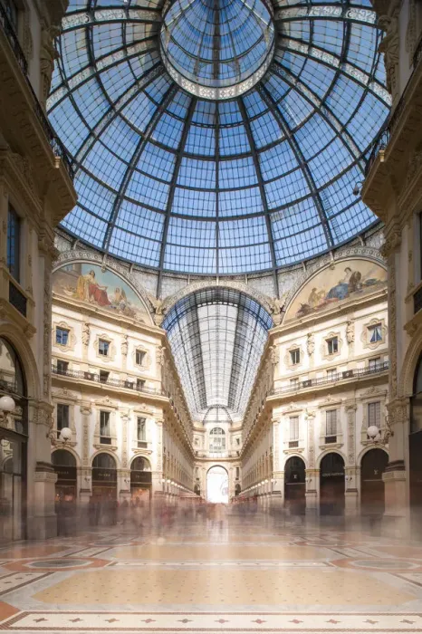 Framed Print : Iconic view of Vittorio Emanuele II Gallery. Milan, Italy