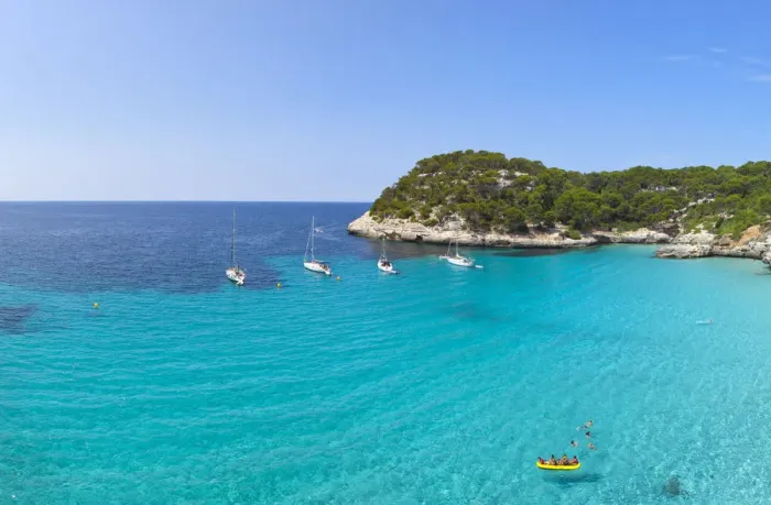 Framed Print : The idyllic Cala Mitjana, Menorca, Balearic Islands, Spain Framed Print : The idyllic Cala Mitjana, Menorca, Balearic Islands, Spain