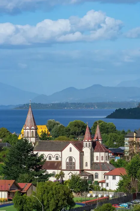 Framed Print : Iglesia del Sagrado Corazon de Jesus and Lake Llanquihue, Puerto Varas, Llanquihue Province, Los Lagos Region, Chile Framed Print : Iglesia del Sagrado Corazon de Jesus and Lake Llanquihue, Puerto Varas, Llanquihue Province, Los Lagos Region, Chile
