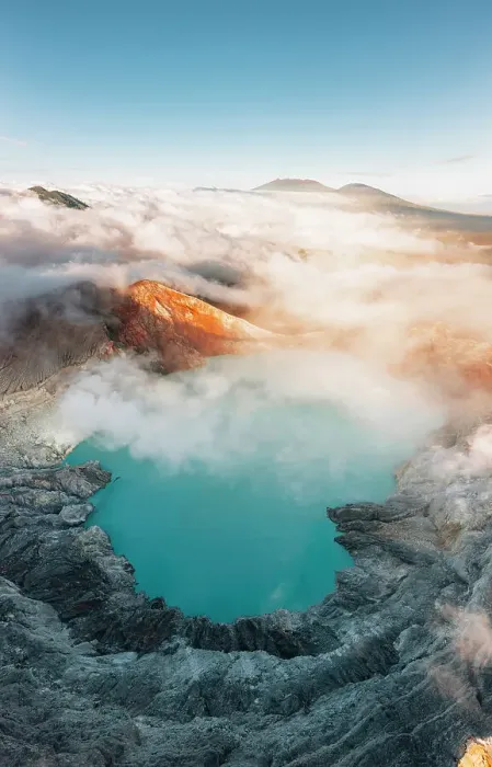 Framed Print : Ijen Volcano from above, Java, Indonesia Framed Print : Ijen Volcano from above, Java, Indonesia