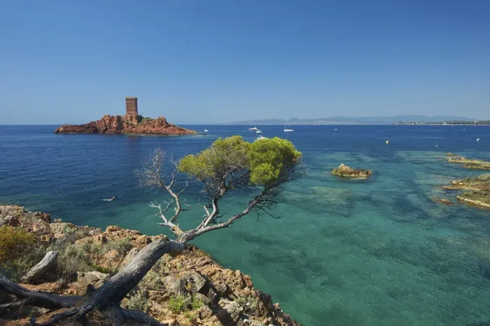 Framed Print : Ile Or at Corniche de l'Esterel, Cote Azur Framed Print : Ile Or at Corniche de l'Esterel, Cote Azur