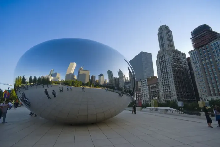 Framed Print : Illinois, Chicago, Millennium Park, Cloud Gate sculpture by Anish Kapoor Framed Print : Illinois, Chicago, Millennium Park, Cloud Gate sculpture by Anish Kapoor