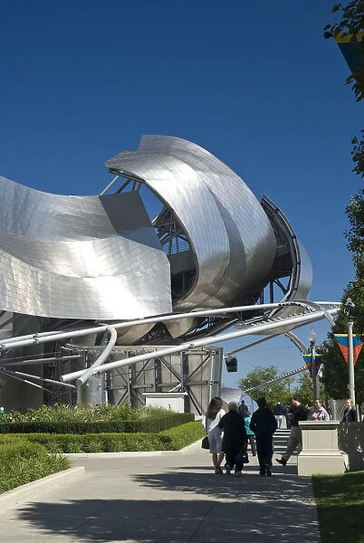 Illinois, Chicago, Millennium Park, Pritzker Pavilion by Frank Gehry