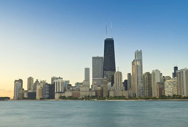 Illinois, Chicago, Skyline including Hancock Tower