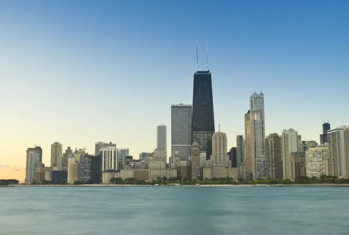Framed Print : Illinois, Chicago, Skyline including Hancock Tower Framed Print : Illinois, Chicago, Skyline including Hancock Tower