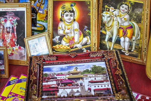 Images of Hindu Gods, Pashupatinath, Kathmandu, Nepal, Asia