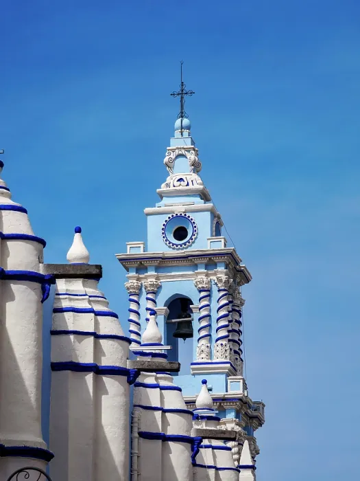 Framed Print : The Immaculate Conception Church, detailed view, City of Puebla, Puebla State, Mexico