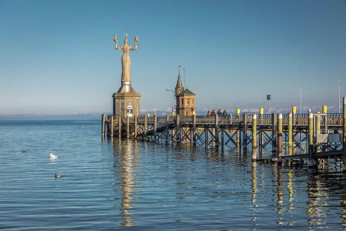 Framed Print : Imperia statue at the port of Konstanz, Baden-Wurttemberg, Germany Framed Print : Imperia statue at the port of Konstanz, Baden-Wurttemberg, Germany