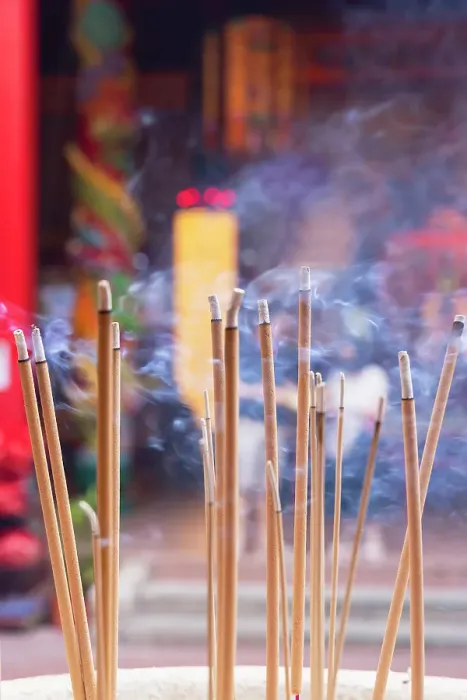 Framed Print : Incense sticks at Guan Di Temple, Chinatown, Kuala Lumpur, Selangor, Malaysia