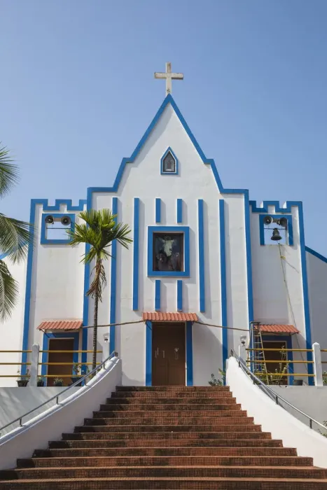 Framed Print : India, Goa, Galgaibag beach, St. Anthonys Church Framed Print : India, Goa, Galgaibag beach, St. Anthonys Church