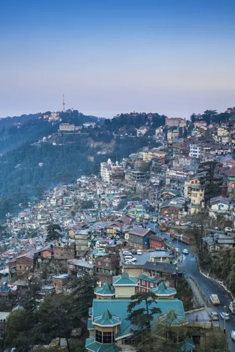 Framed Print : India, Himachal Pradesh, Shimla, View of city Framed Print : India, Himachal Pradesh, Shimla, View of city