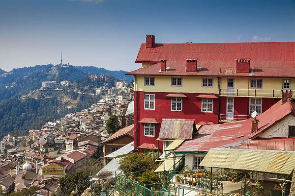 India, Himachal Pradesh, Shimla, View of City center