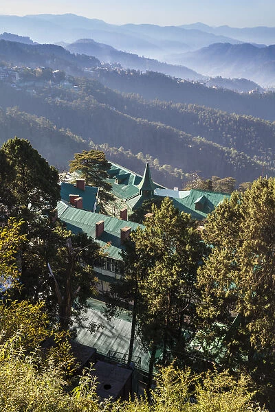 India, Himachal Pradesh, Shimla, View of mountains