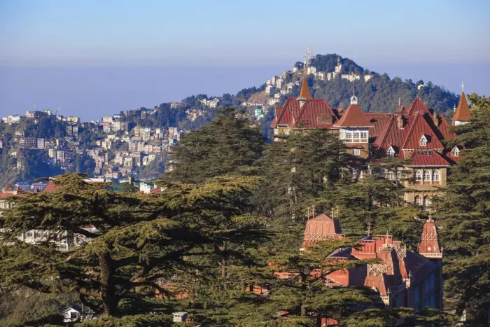 Framed Print : India, Himachal Pradesh, Shimla, View of Shimla Framed Print : India, Himachal Pradesh, Shimla, View of Shimla