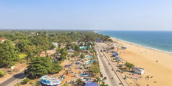 India, Kerala, Kollam, View of Kollam beach
