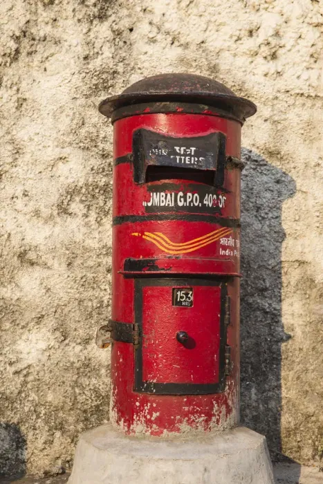 Framed Print : India, Maharashtra, Mumbai, Colaba, India post box Framed Print : India, Maharashtra, Mumbai, Colaba, India post box